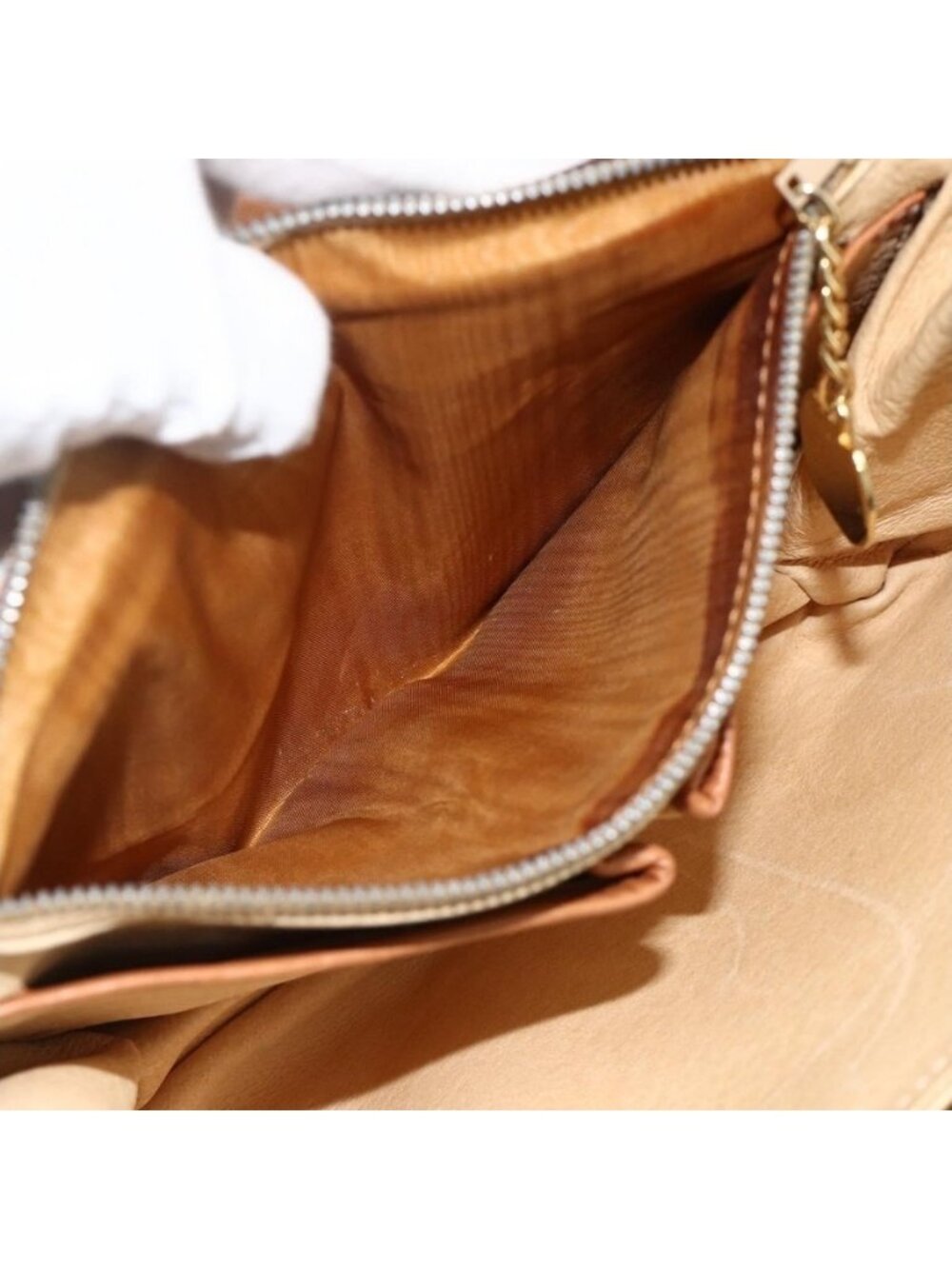 Authentic CELINE Macadam Canvas Shoulder Bag PVC Leather Brown Gold - Picture 3 of 16